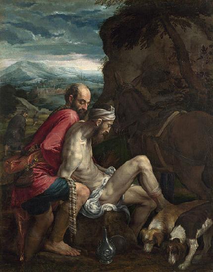Follower of Jacopo da Ponte The Good Samaritan Sweden oil painting art